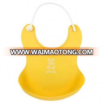 Easily Wipes Clean Comfortable Soft Waterproof Silicone Baby Bib